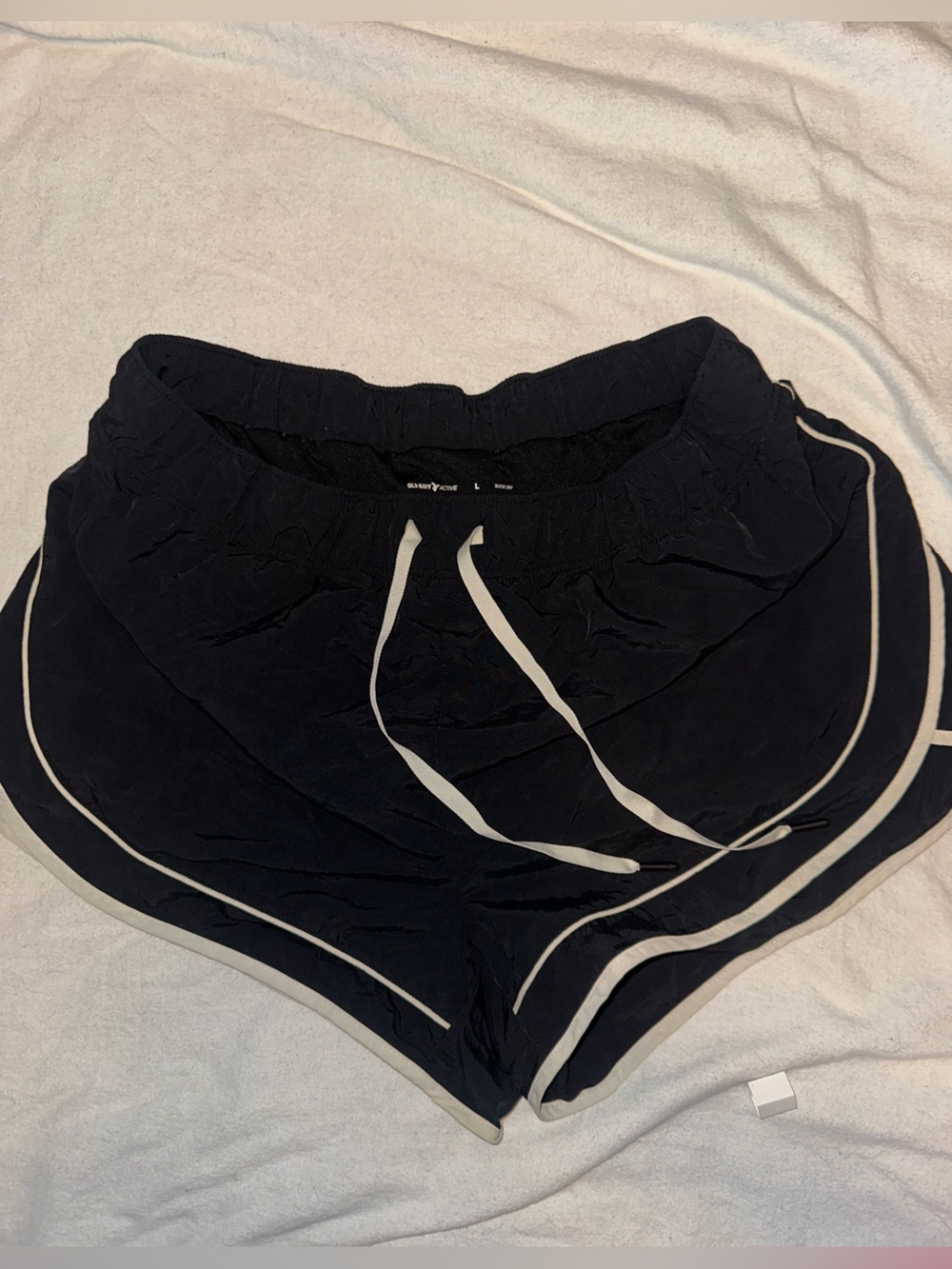 Old Navy Active Women’s Running Shorts Black White Trim Size L
